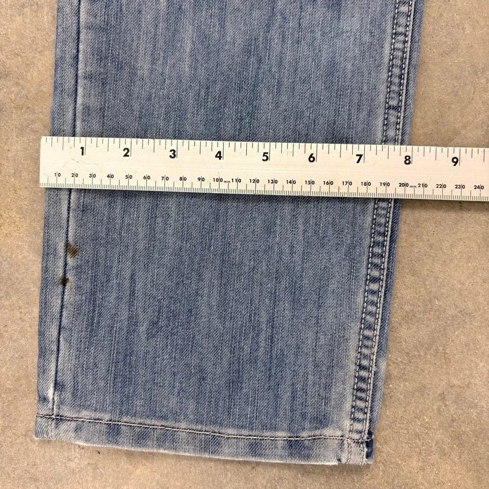 Levis 511 Slim Fit Light Wash Distressed Jeans Mens W33 L32 Blue Y2K Denim